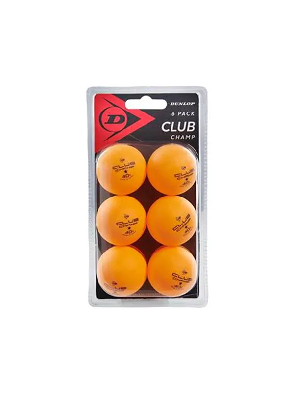 Dunlop TT BL 40+ Club Champ 6 Tabletennis Balls Orange