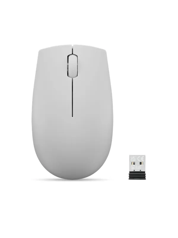Lenovo 300 Wireless Compact - Mus - Optisk - 3 knapper - Grå