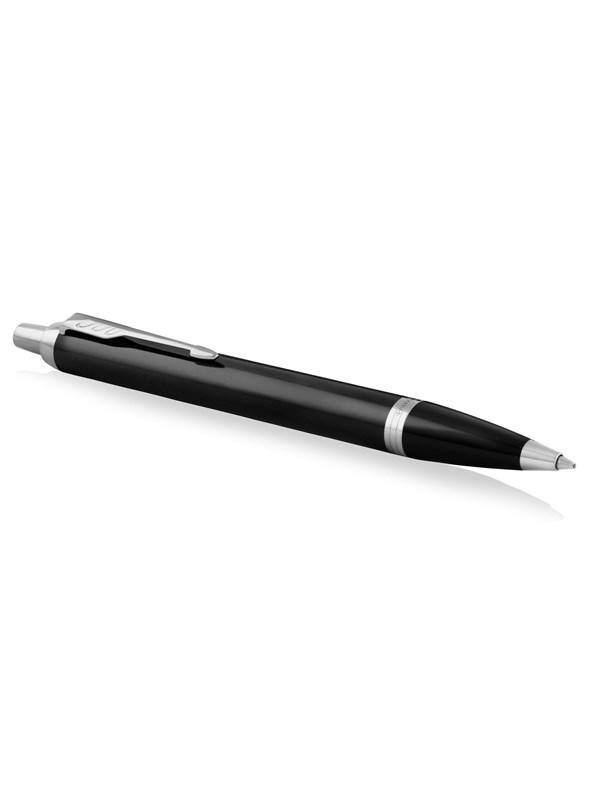 Parker IM Ballpoint Pen | Black  Lacquer with Chrome Trim | Medium Point Blue Ink | Gift Box