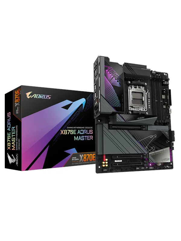 GIGABYTE X870E AORUS MASTER Hovedkort - AMD X870E - AMD AM5 socket - DDR5 RAM - ATX