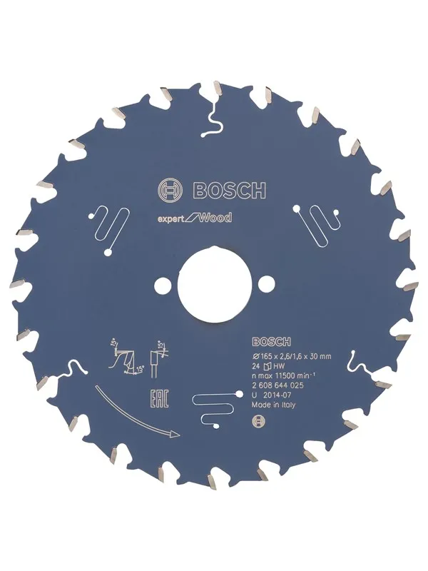 Bosch Sirkelsagblad Expert for Wood 165 x 30 x 2,6 mm, 24