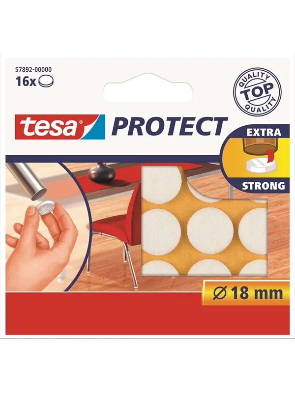 tesa Protect Anti-scratch felts Ø 18mm White