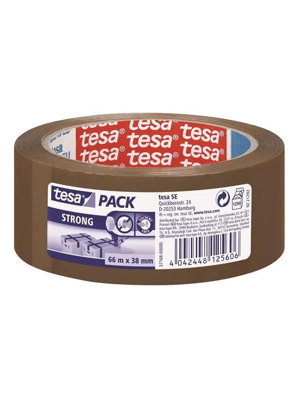 tesa pack Strong Packaging Tape 66m x 38mm Brown