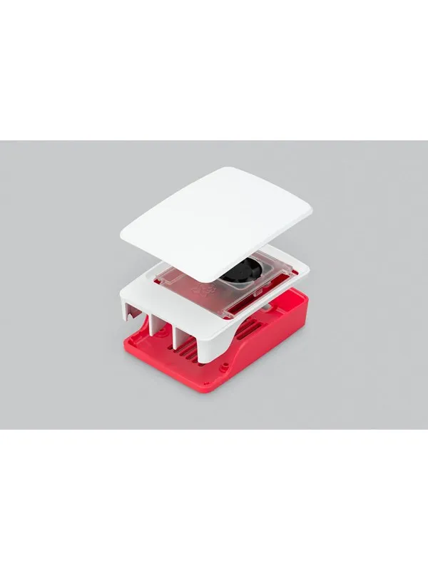 Raspberry Pi 5 Case - Red/White - Kabinett - Raspberry Pi - Hvit