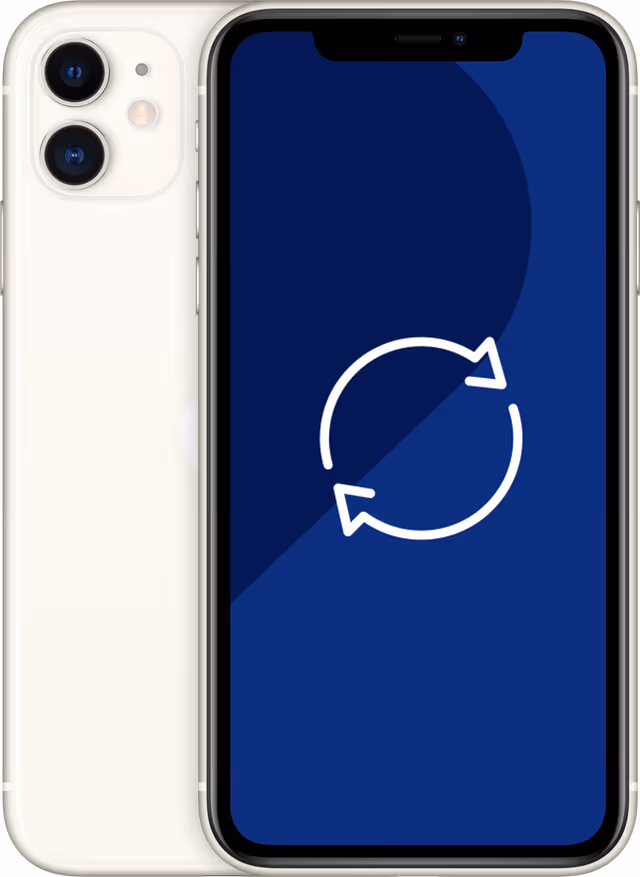 Brukt iPhone 11 smarttelefon 128 GB (hvit)