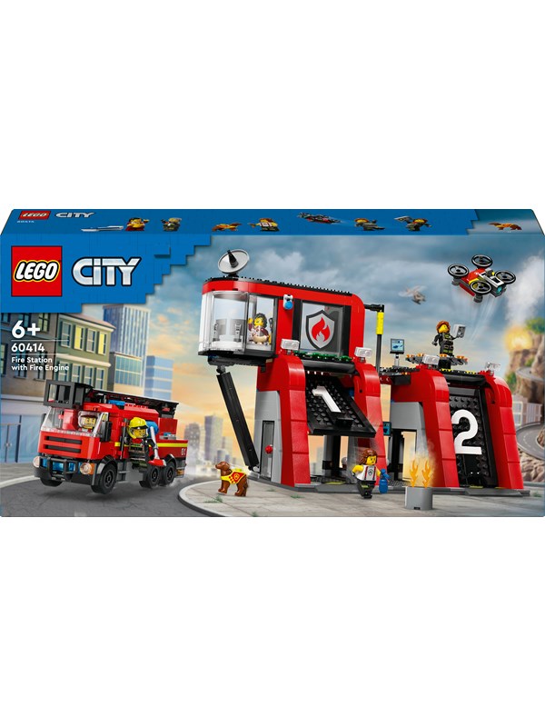LEGO City 60414 Brannstasjon med brannbil