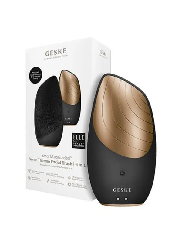 Geske Thermo Facial Brush 6-in-1 with APP - Gray