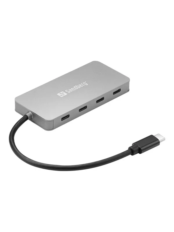 Sandberg USB-C to 4 x USB-C Hub USB-hub - USB 3.1 - 4 porter - Grå