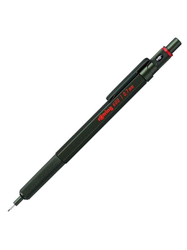 Rotring 600 Mechanical Pencil | 0.5 mm | Green All-Metal Body Propelling Pencil | Non-Slip Knurled Grip & Hexagonal Barrel