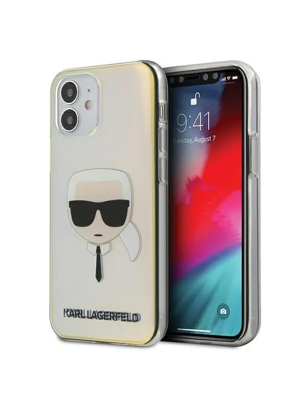 Karl Lagerfeld Iridescent Karl's Head Case for iPhone 12 mini - Multicolor