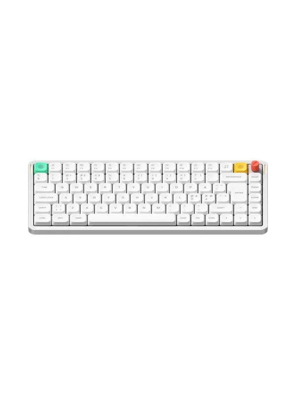 NuPhy Air75 V3 Nova White - Blush nano (Silent) - Gamingtastatur - Uten numpad - Nordisk - Hvit
