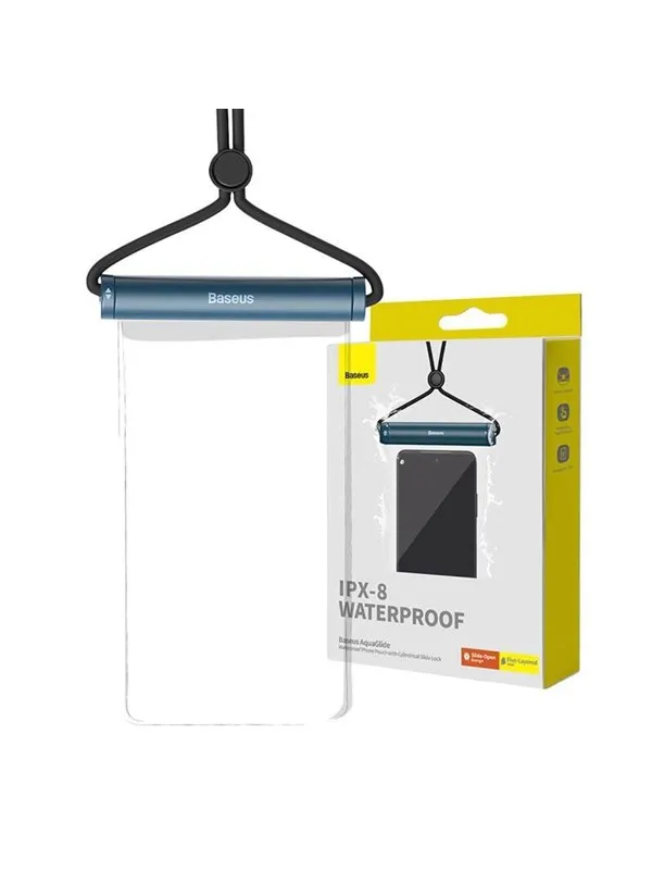 Baseus Waterproof phone case  AquaGlide with Cylindrical Slide Lock (blue)