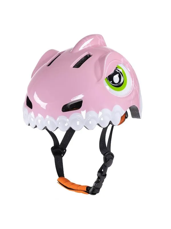 Wozinsky Children's Bicycle Helmet  Dinosaur Motif 52-56 cm - Pink