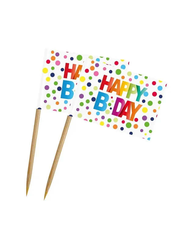 Folat BV - Party Picks Happy Birthday 50 pcs.