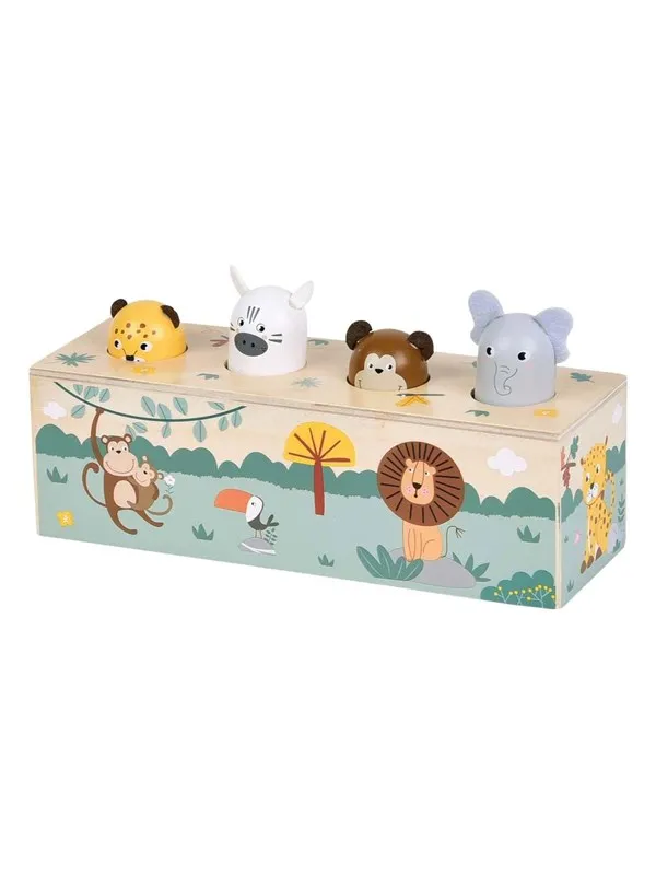 Small Foot - Wooden Dancing Animals with Sounds Safari FSC