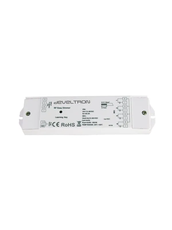 DEVELTRON Led dimmer to rf remote controller 12-24vdc - 4 channel