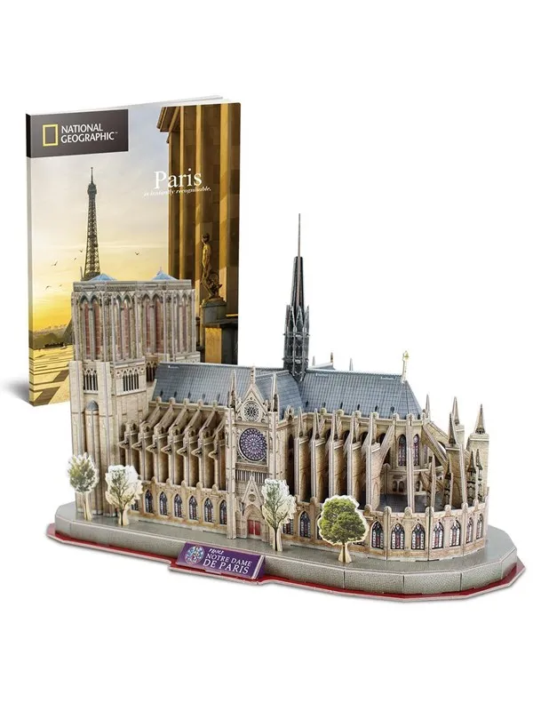 Cubic Fun Notre Dame de Paris 3D 128 pcs 3D Puslespill