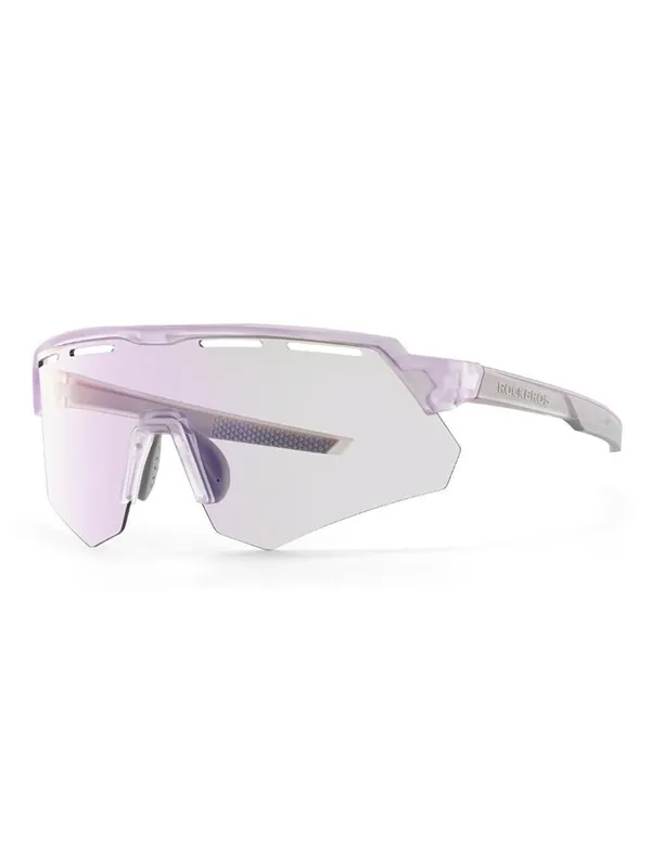 Rockbros Polarized Cycling Glasses with UV Protection and Corrective Lens - Purple