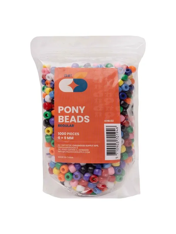 Colorations - Pony Beads Standard 6x9 mm 1000 pcs.