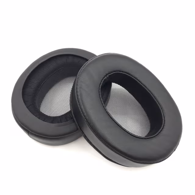 2 stk. øreputer i saueskinn kompatible med Sony MDR-1A/1ADAC/1ABT/1R/1RMK2/1RBT/1RNC hodetelefoner Sort