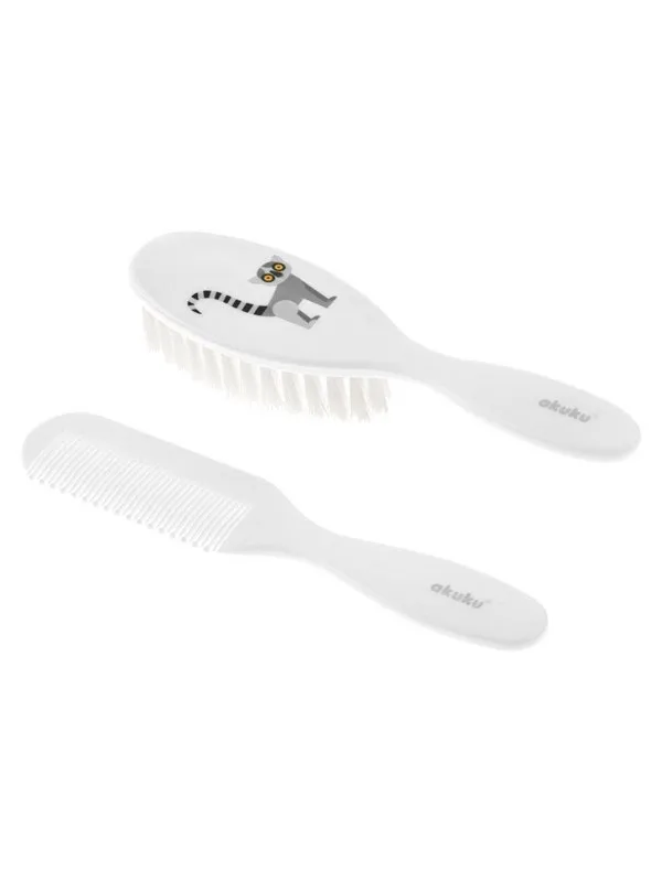 Akuku Comb & hairbrush with nylon bristle lemur