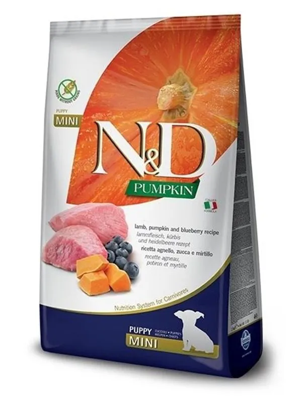 Farmina N&D GF PUMPKIN LAMB&BLUEBERRY PUPPY MINI - DRY FOOD FOR DOGS - 7kg