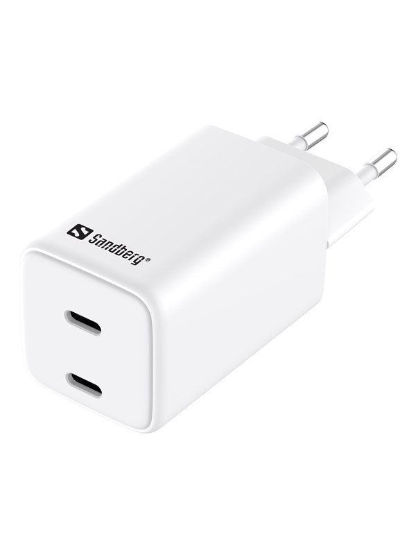 Sandberg 2-Port USB-C AC Charger