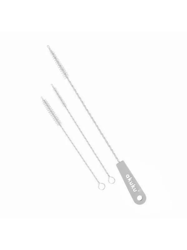 Akuku Straw and pipe brush set / GREY