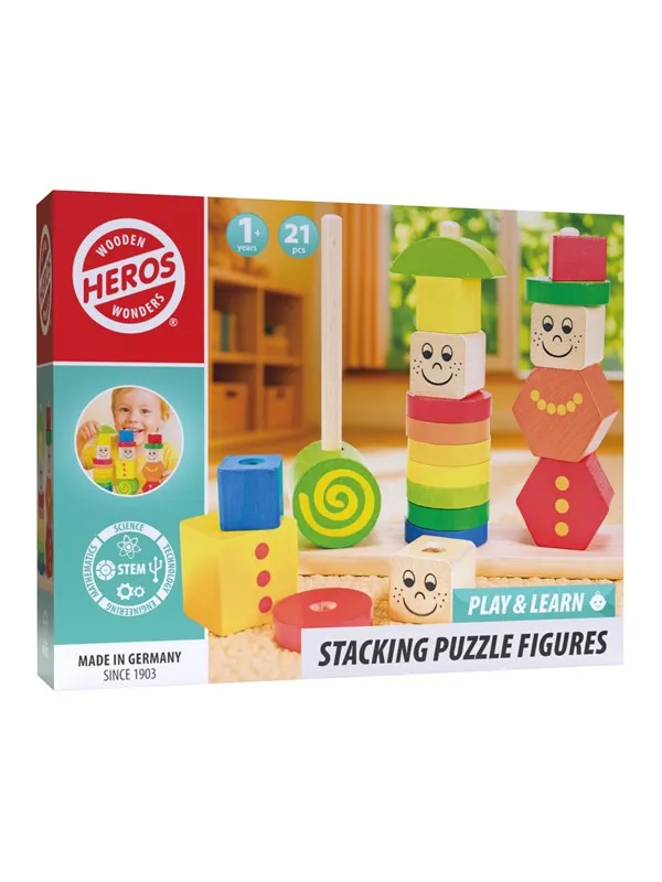Heros Lek og lær - Stablefigurer i tre