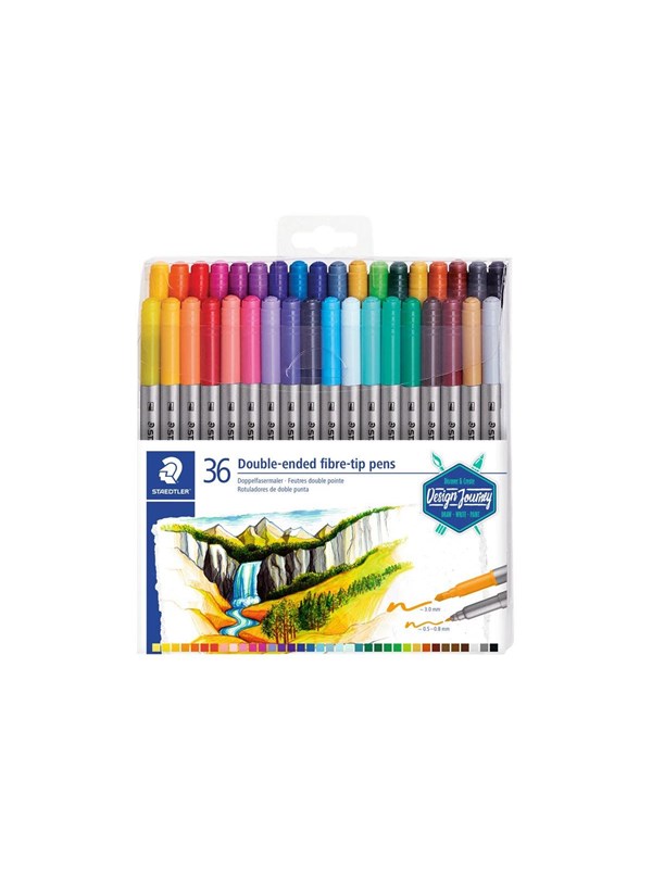 Staedtler Double-ended fibre-tip pens 36pcs