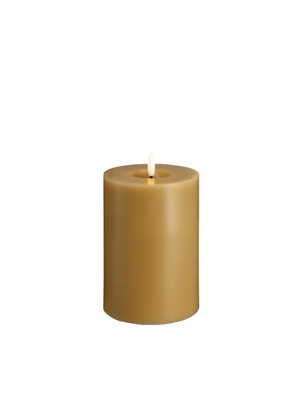 Moods & More LED pillar candle - Melted Honey mustard - 99x150 mm