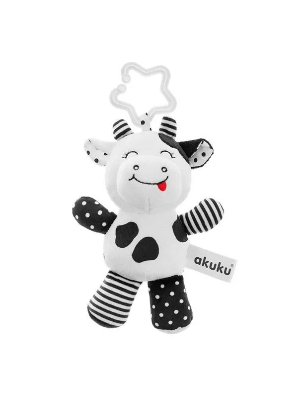 Akuku Plush hanging toy black/white COW
