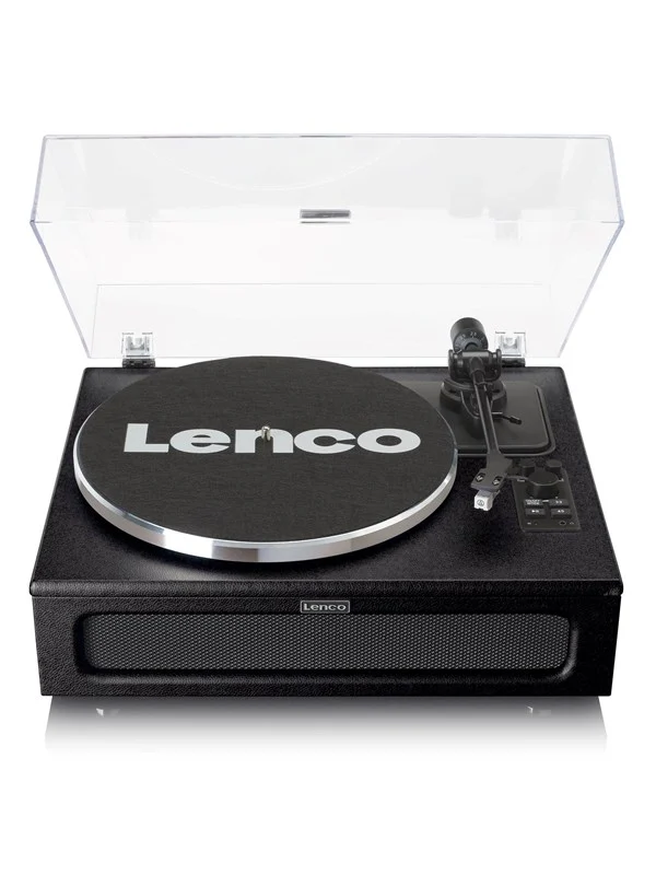 Lenco LS-430BK - Record Player with 4 built-in speakers - Black - Platespiller Svart
