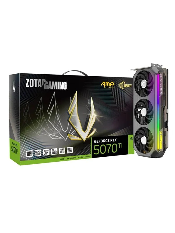 ZOTAC GeForce RTX 5070 Ti AMP Extreme Infinity - 16GB GDDR7 RAM - Grafikkort