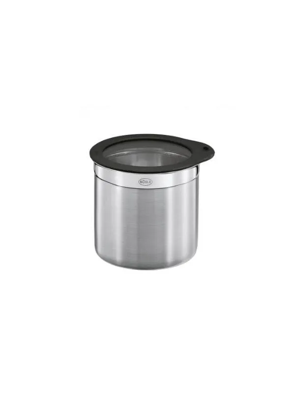 Rösle Storage canister 1.4 litres 12 x 12.5 cm Steel/Clear/Black