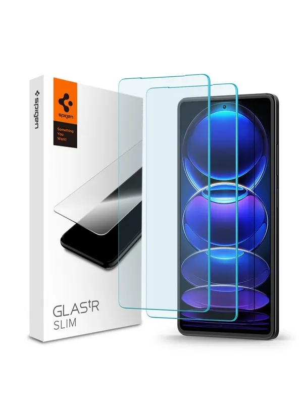 Spigen Glass tR Slim 2 Pack - Xiaomi Redmi Note 12 Pro 5G/Redmi Note 12 Pro+ 5G/POCO X5 Pro 5G