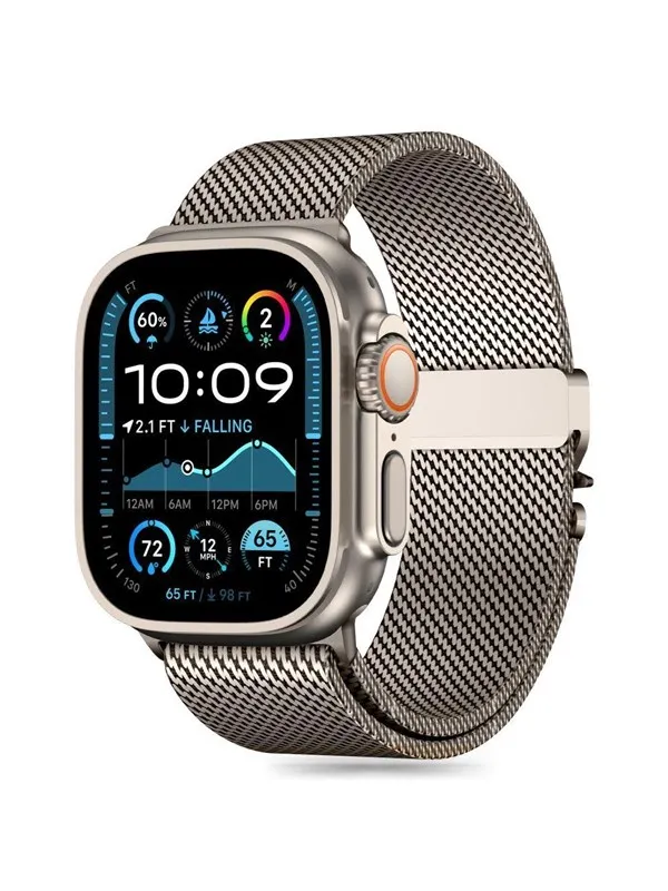 Tech-Protect Milano Strap for Apple Watch 6 / 7 / 8 / 9 / 10 / SE / Ultra 1 / 2 (44 / 45 / 46 / 49 MM) - Titanium