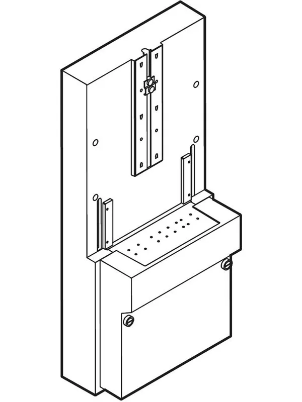 LK empty consumer unit - um-s - light grey - for pin connect