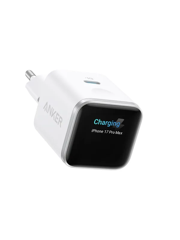 Anker Nano Charger (45W Smart Display) - White