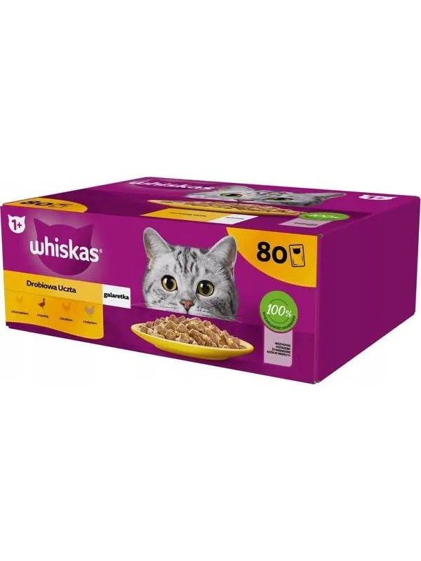Whiskas Poultry in jelly - wet cat food - 80x85g