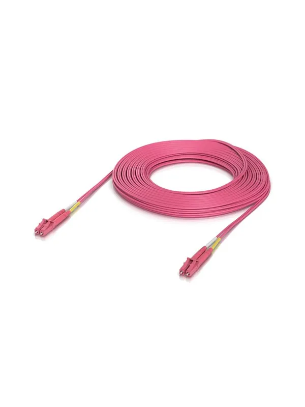 Ubiquiti UniFi OM4 Duplex LC UPC Fiber Patch Cable 15m - Rosa - 15 meter