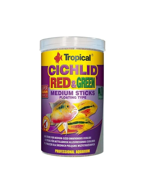 Tropical Cichlid Red&Green  Medium Sticks 1000 ml. / 360 g
