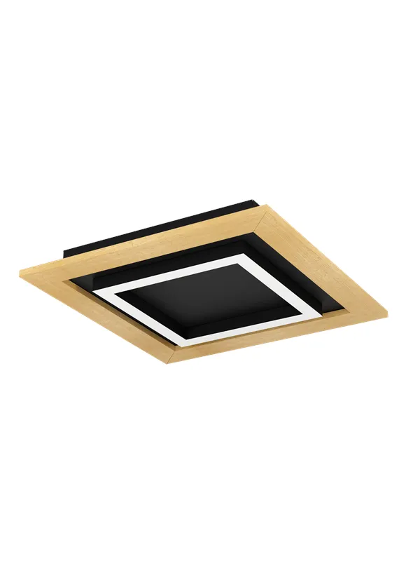 EGLO TIRRENARA Ceiling lamp with remote control 370x370 mm black/brown