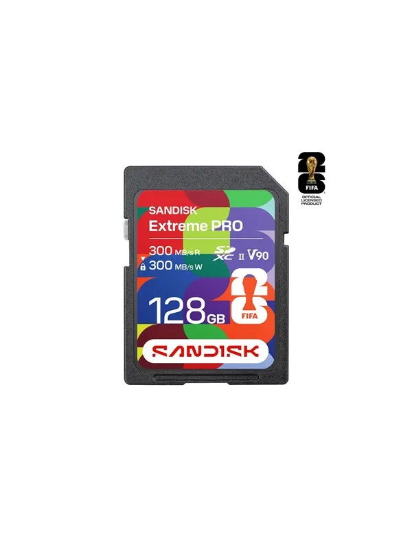 SANDISK Extreme PRO - FIFA World Cup 2026 Edition - flash memory card - 128 GB - SDXC UHS-II