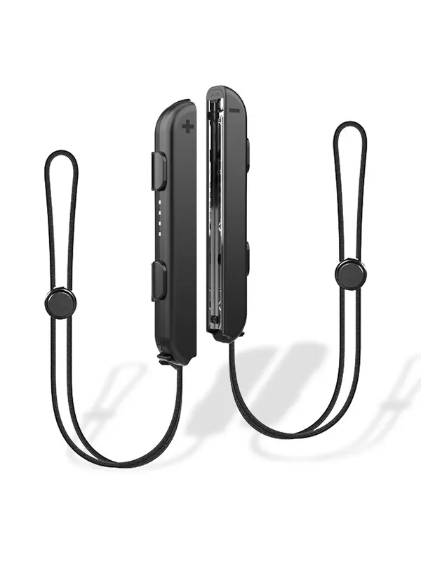 Trade Invaders Pair of Wrist Straps for Joy-Con - Metal Rail - Black - Nintendo Switch