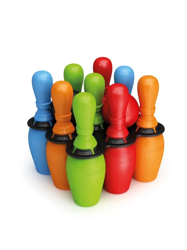 Adriatic Bowlingsæt m/9 kegler (H:25 cm) & 2 kugler