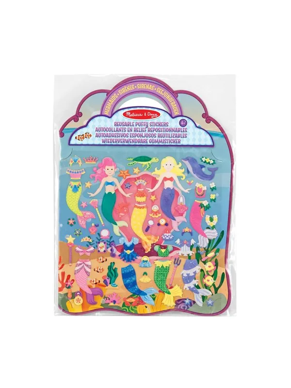 Melissa & Doug Reusable Puffy Stickers Playset Mermaid