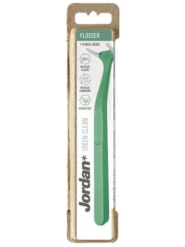 Jordan Tanntråd Green Clean Flosser 5+1 (Assorted Colors)