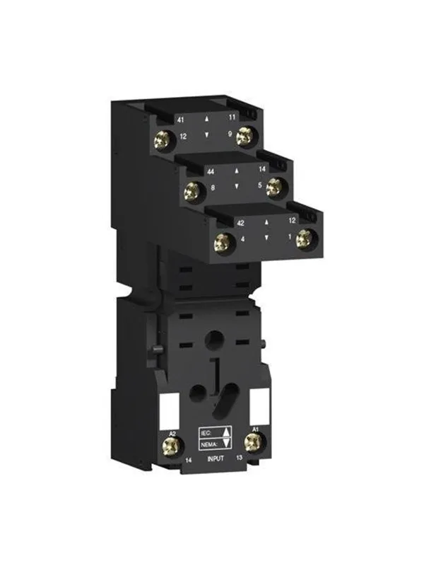 Schneider Electric Socket with 4 c/o for rxm2/4 with separate screw terminals