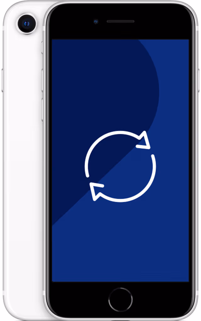 Brukt iPhone SE smarttelefon 64GB (hvit)